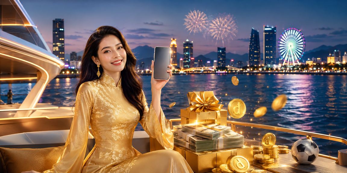 Cô gái mặc áo dài chơi casino mobile tại Đà Nẵng